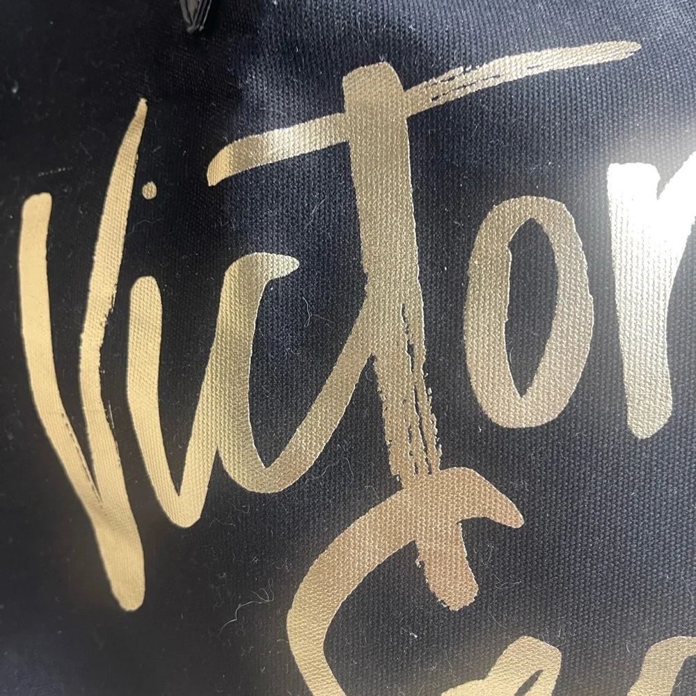 Victoria's Secret Black Tote with Gold Lettering - Picture 3 of 8